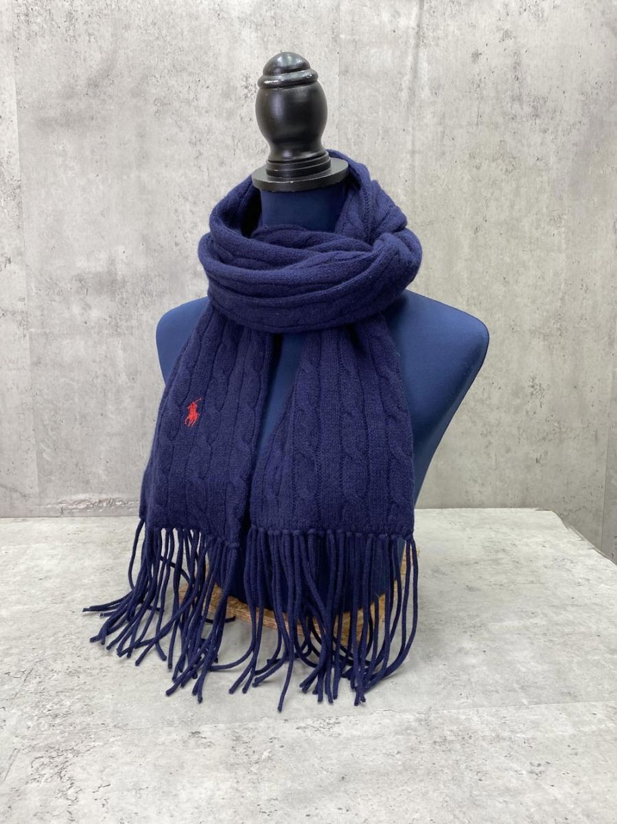 POLO RALPH LAUREN ポロ ラルフローレン RN26128 CA22608 マフラー 紺