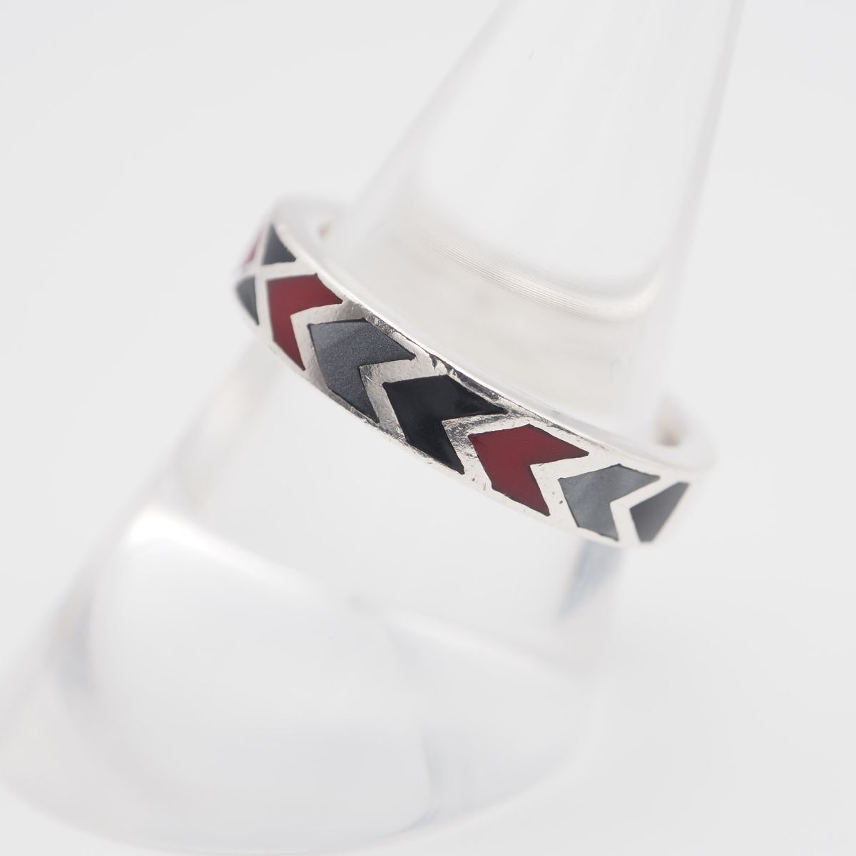 M253 カラーストーン風 925刻印 リング インレイ デザイン シルバー