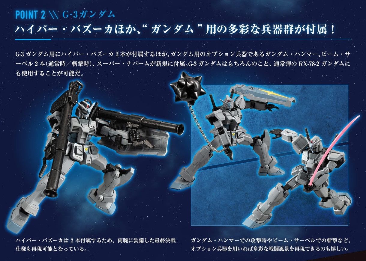 機動戦士ガンダム Gフレーム G-3ガンダム＆シャア専用リック・ドム
