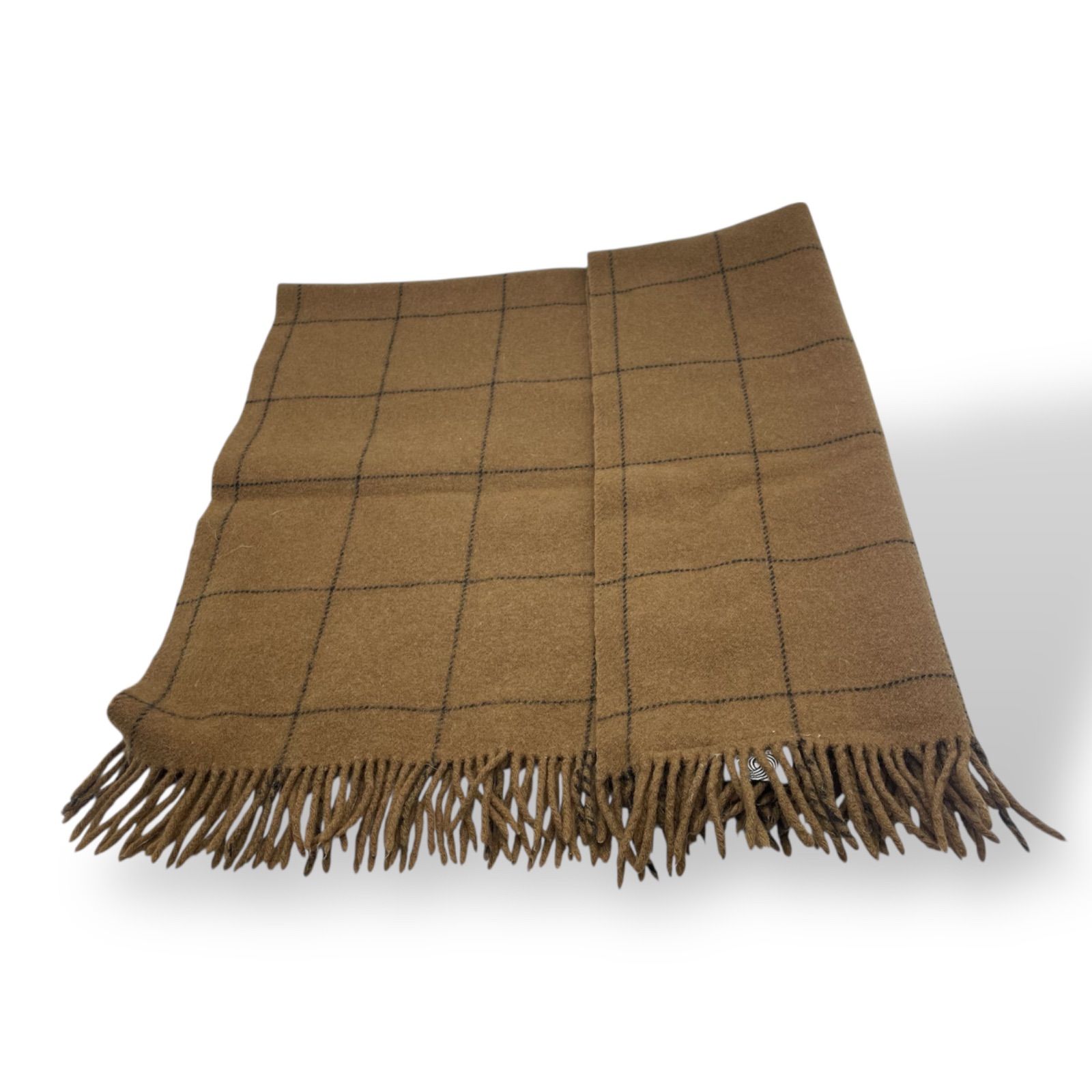 美品 BURBERRY バーバリー ブランケット シャール ひざ掛け ウール100