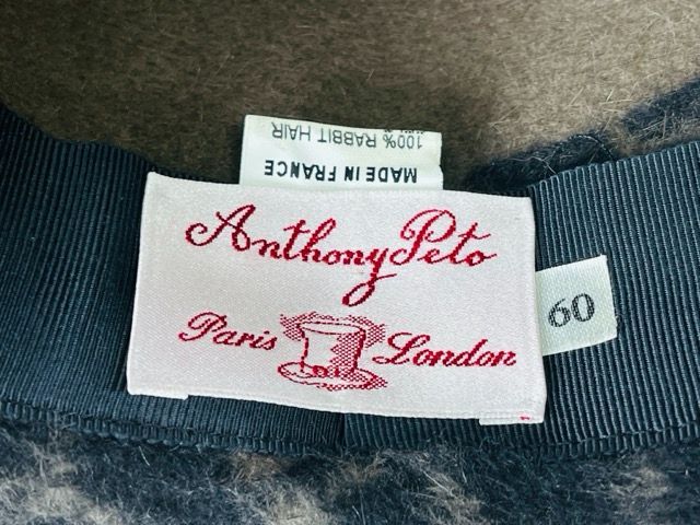 Anthony Peto アンソニーペト ラビットヘア 中折れ フェルト ハット 60