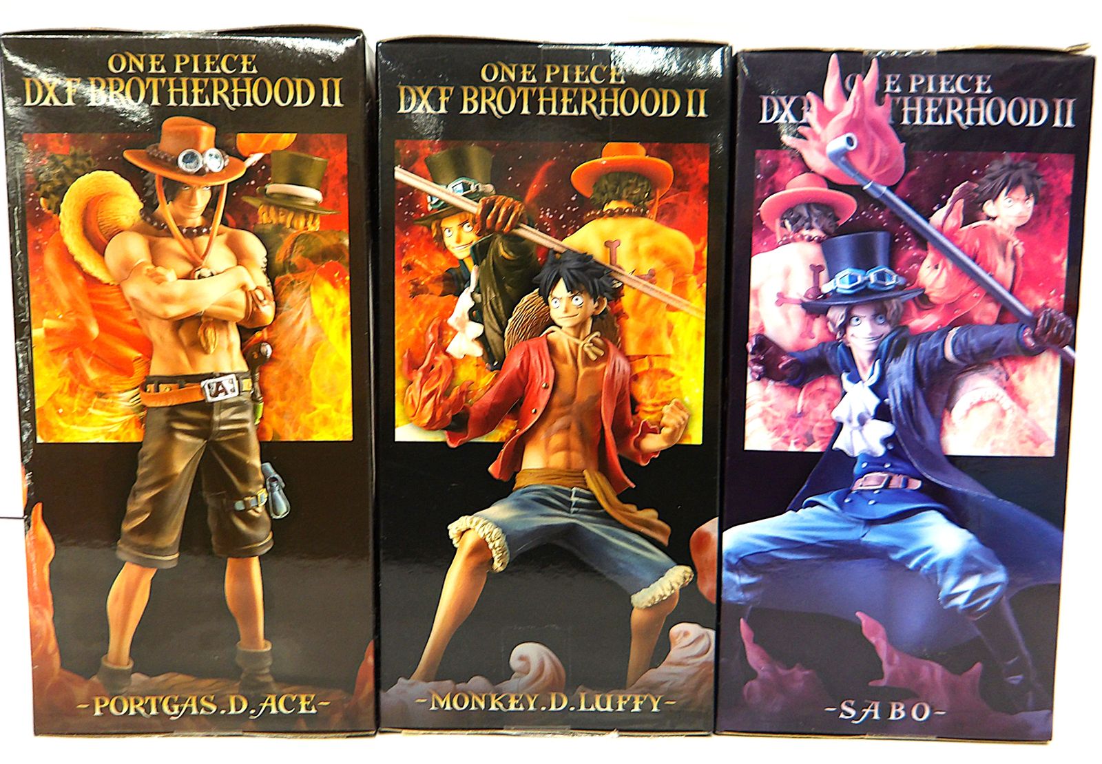 中古】 ワンピース DXF BROTHERHOODII ルフィ エース サボ フィギュア