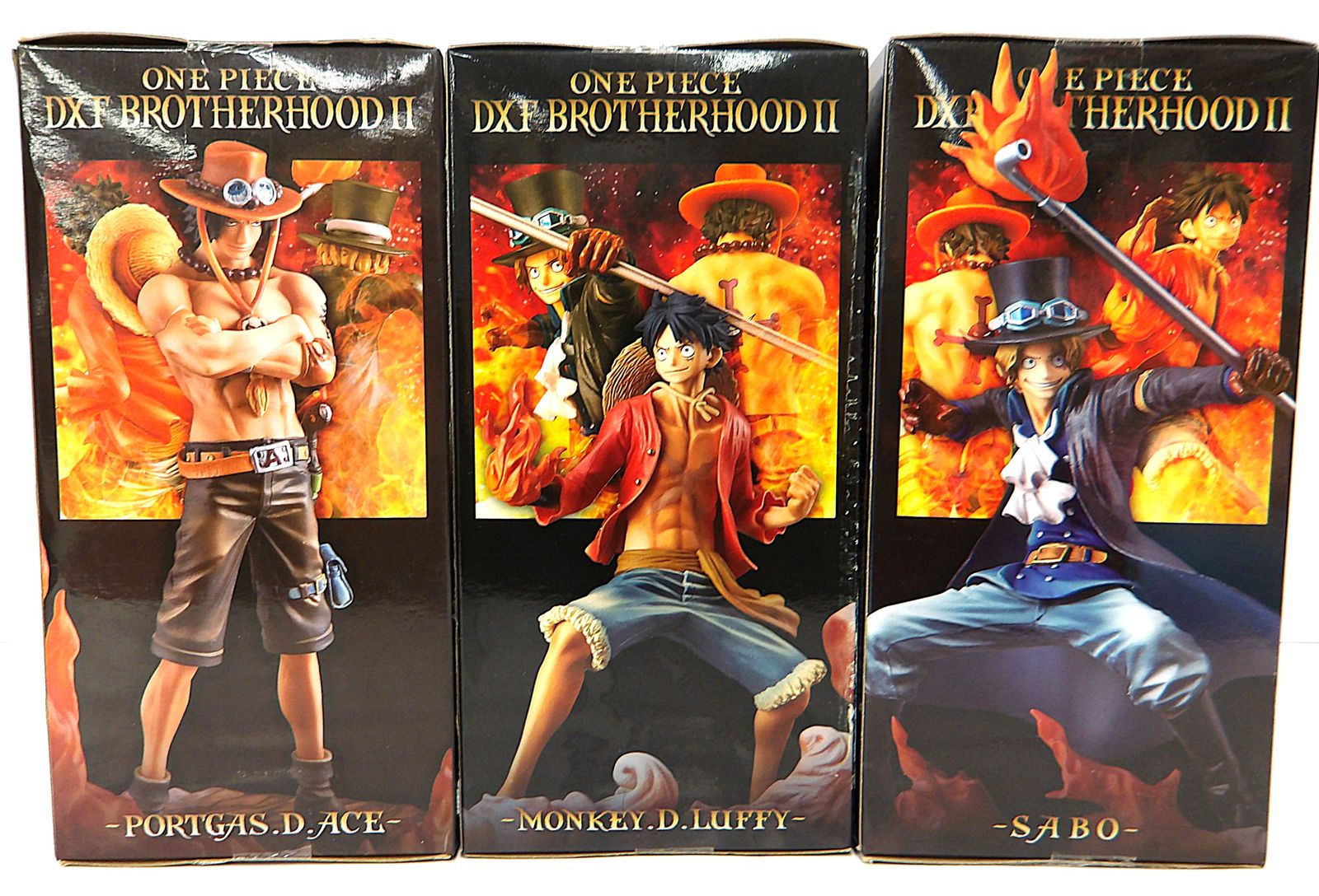 中古】 ワンピース DXF BROTHERHOODII ルフィ エース サボ フィギュア 