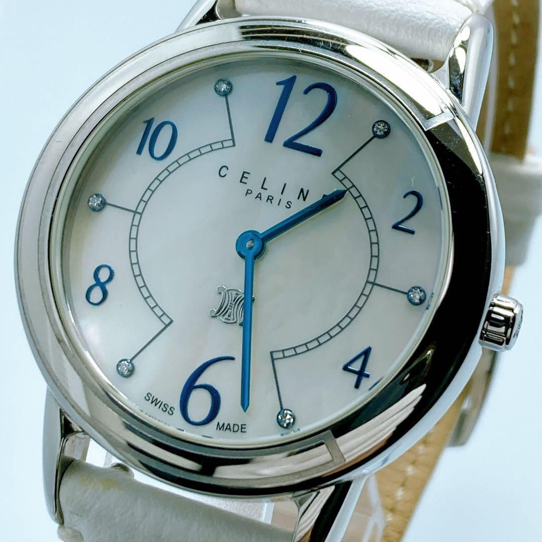 【美品】セリーヌ トリオンフ ラウンド メンズ クォーツ 腕時計 278 CELINE セリーヌ トリオンフ ラウンド クォーツ 腕時計 黒 メンズ