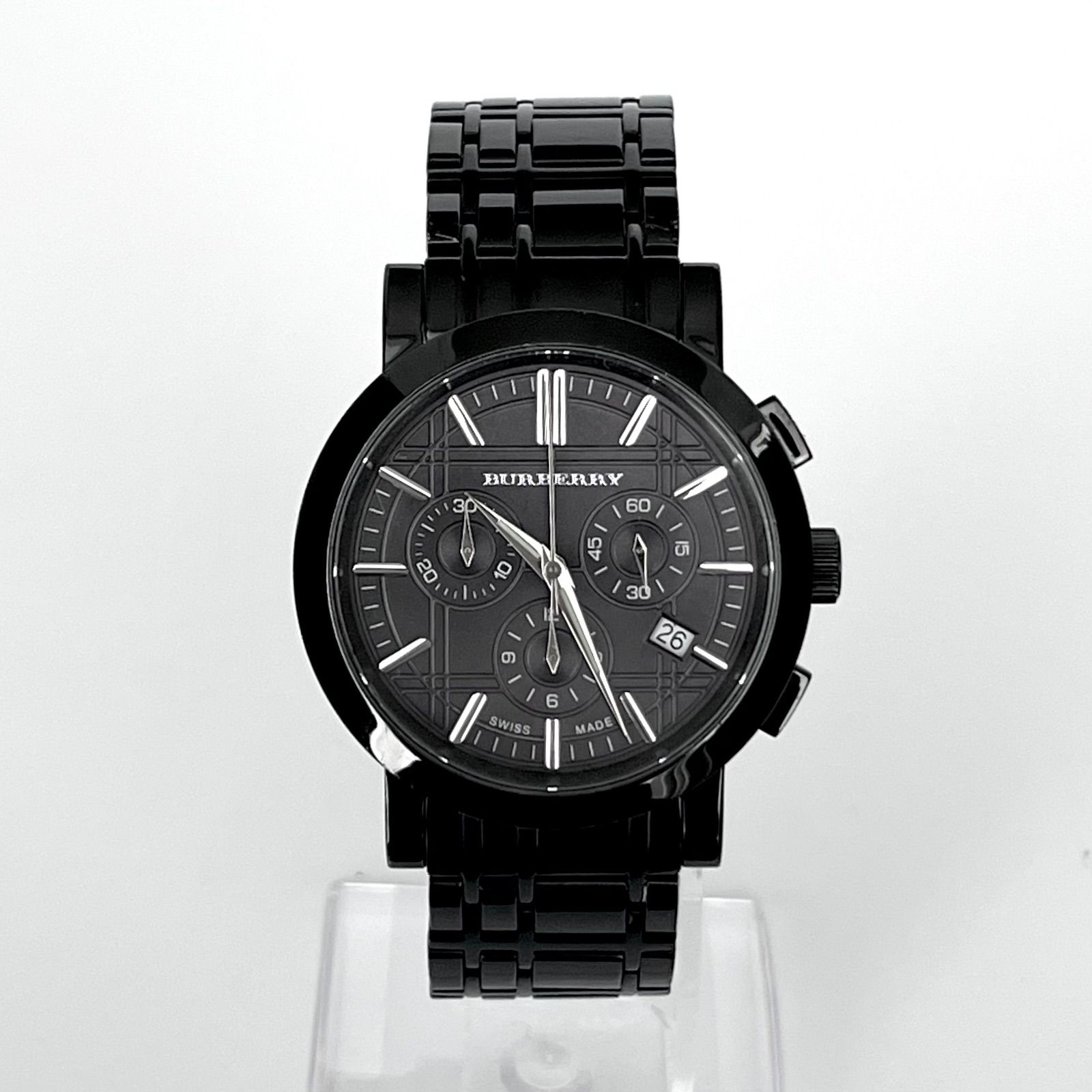 【美品】Burberryバーバリー 時計 ブラック BU1373 楽天市場】バーバリー BURBERRY ヘリテージ クロノグラフ メンズ