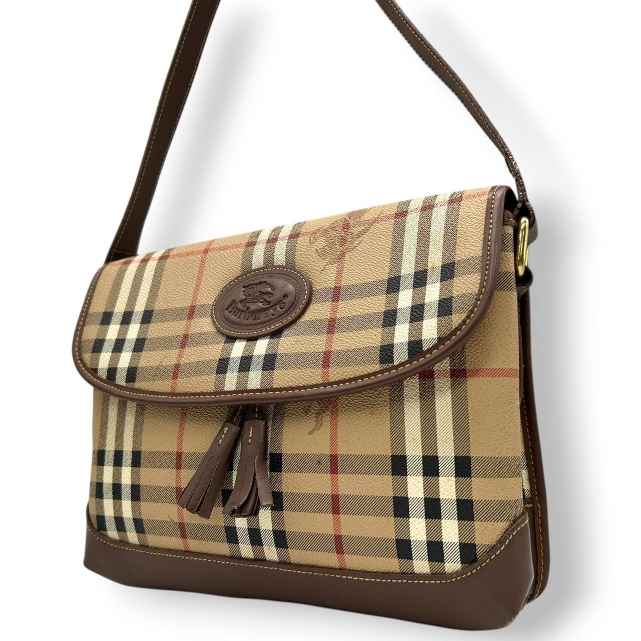 【中古】バーバリーズ Burberrys ヴィンテージ ショルダーバッグ 斜め掛け クロスボディ シャドーホース 希少 バーバリー Burberrys' ショルダーバッグ 斜め掛け可 ノバ