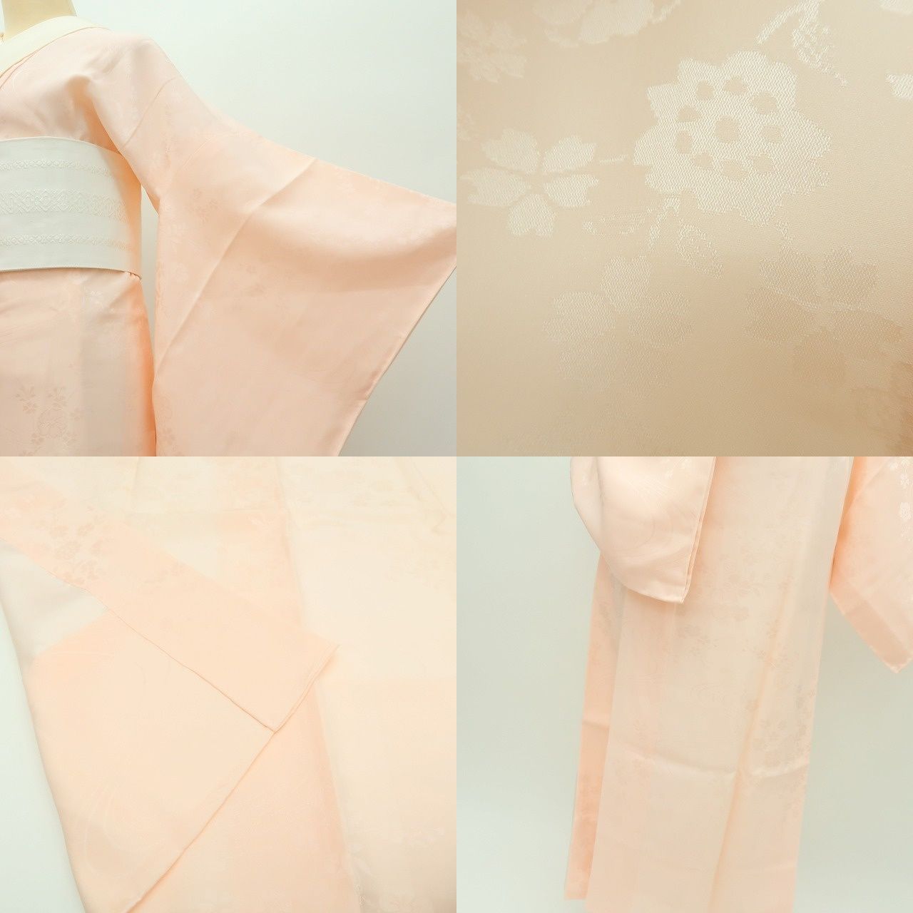 Y4362◇美品未着用 袷 正絹 広衿仕立て 仕付け糸・半襟付 手縫い