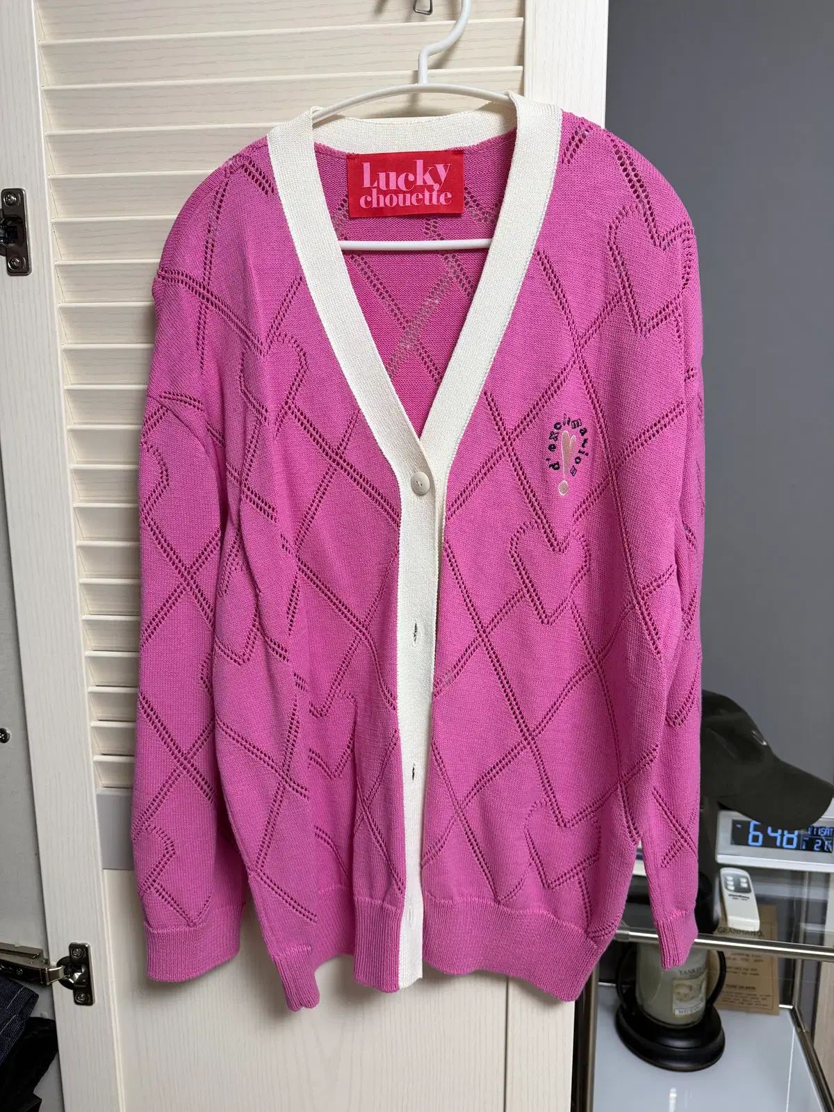LUCKY CHOUETTE ラッキーシュエトゥ|カーディガン|ピンクカーディガン|ピンク
