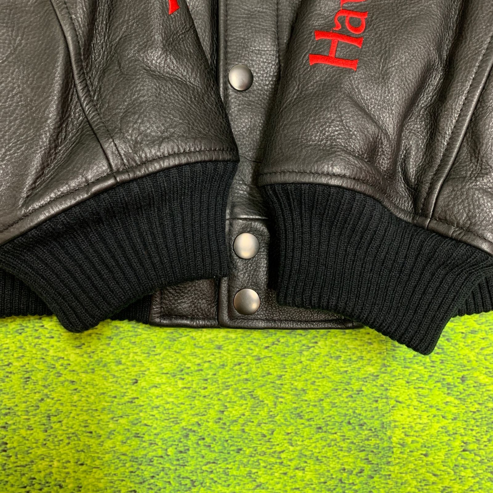 希少】ダイエーホークス 2003年優勝記念 V3 牛革レザージャケット L