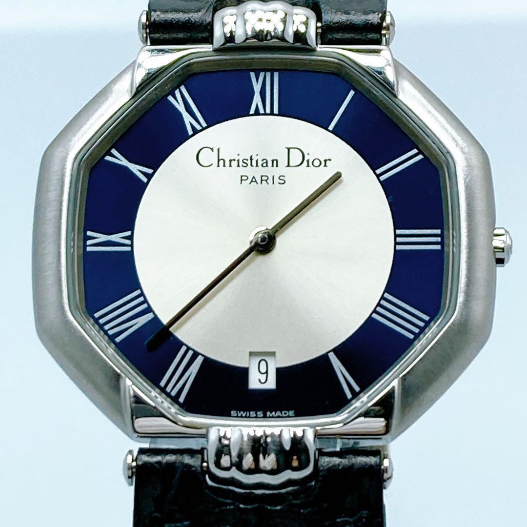 649 クリスチャンディオール オクタゴン D 45-108 デイト 腕時計