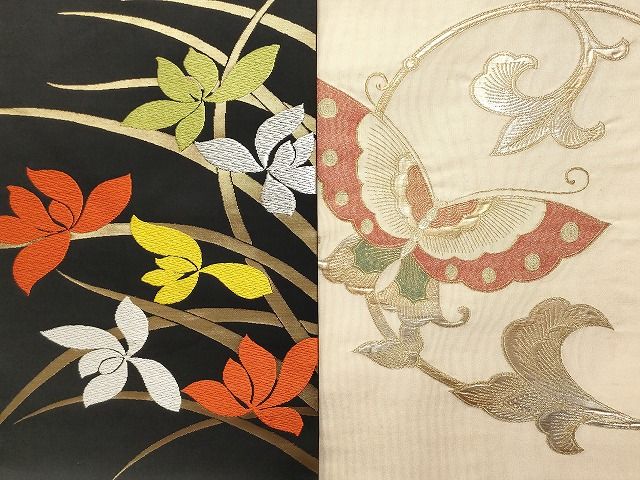 平和屋本店□名古屋帯 まとめて100点 蝶 更紗 花柄 七宝 宝相華 手描き