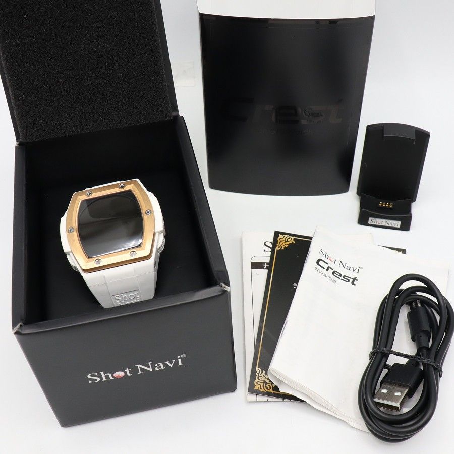 ShotNavi Crest ホワイト×ローズゴールド 腕時計型距離計測器 ショット