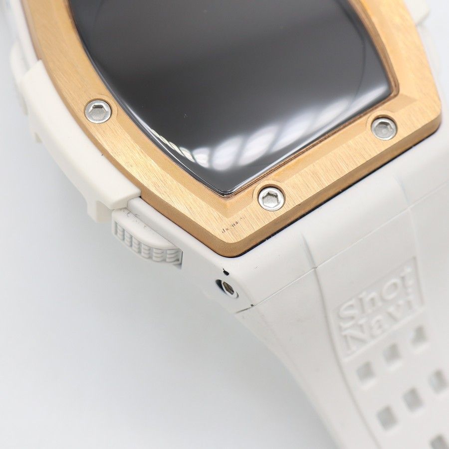 ショットナビ クレスト ホワイト×ローズゴールド ShotNavi Crest ホワイト×ローズゴールド 腕時計型距離計測器 ショット