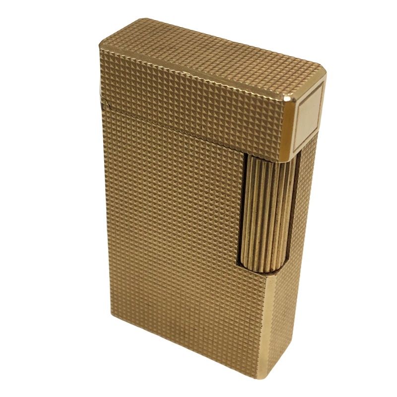 S.T Dupont エス テー デュポン ガスライター ライン1 ダイヤモンドヘッド ロング ゴールドカラー 火花 済