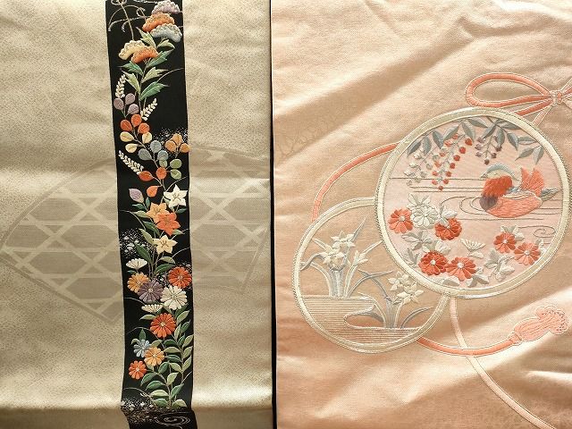 平和屋本店□名古屋帯 まとめて100点 向かい鶴 鴛鴦 人物 更紗 花柄 駒