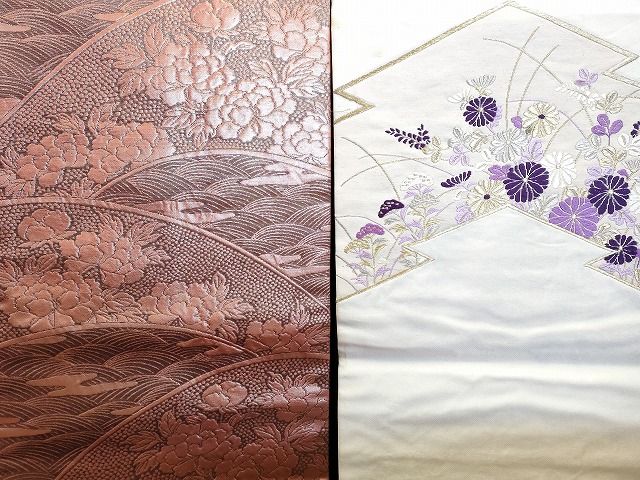 向かい鳳凰 孔雀羽