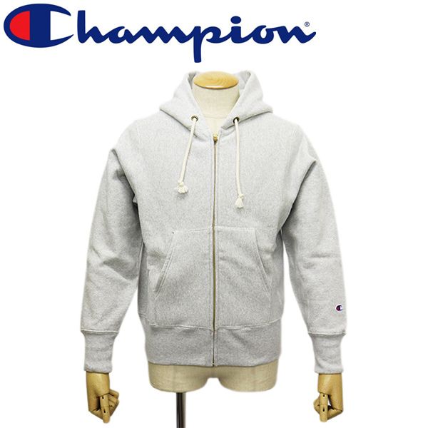 Champion チャンピオン C 3-Y 134 リバースウィーブ R ジップフーデッドスウェットシャツ 全 CN 062 040シルバーグレー XL