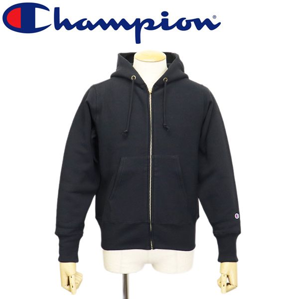 Champion チャンピオン C 3-Y 134 リバースウィーブ R ジップフーデッドスウェットシャツ 全 CN 062 090ブラック M