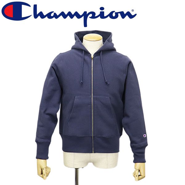 Champion チャンピオン C 3-Y 134 リバースウィーブ R ジップフーデッドスウェットシャツ 全 CN 062 386ダークネイビー M