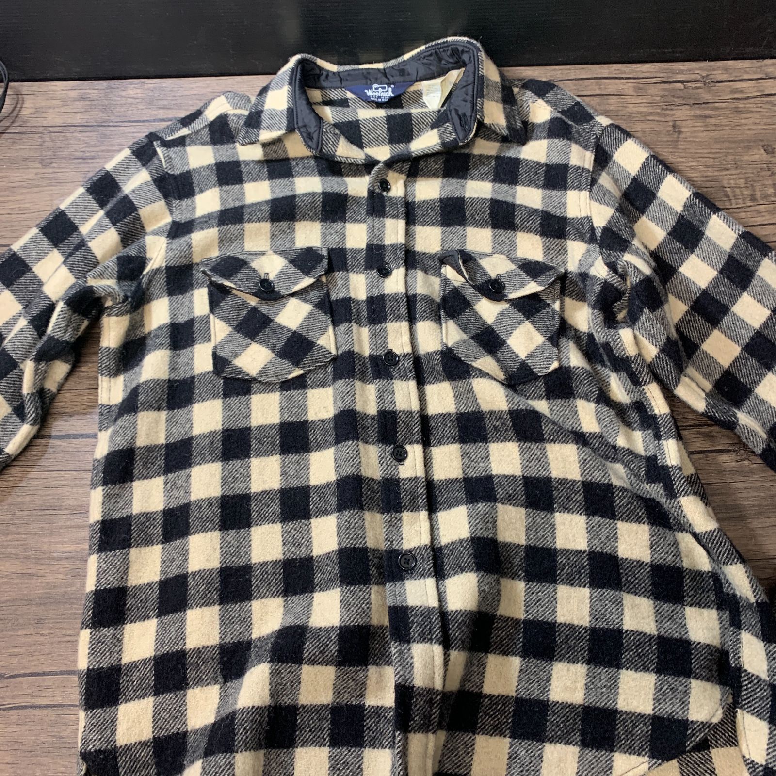 むつ75-010907 併売 WOOLICH 80 s CPO WOOL SHIRT JACKET メンズ