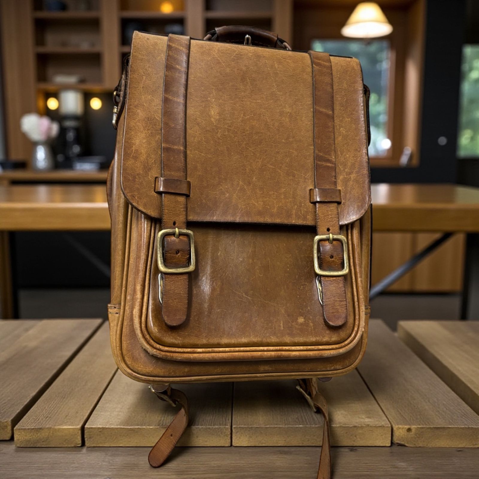 HERZ 本革 縦型ランドセル キャメル