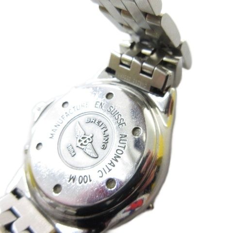 ブライトリング A 30011 クロノコックピット デイト 自動巻き 腕時計 ウォッチ シルバー AA