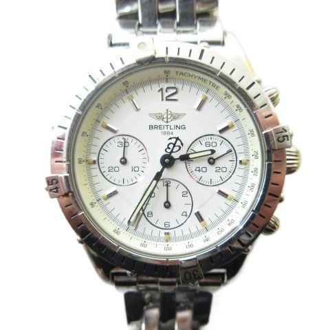 ブライトリング A 30011 クロノコックピット デイト 自動巻き 腕時計 ウォッチ シルバー AA