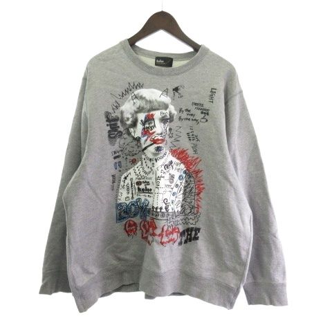 カラー kolor 22 WCM-T 13210 スウェットシャツ プルオーバー プリント グレー 2
