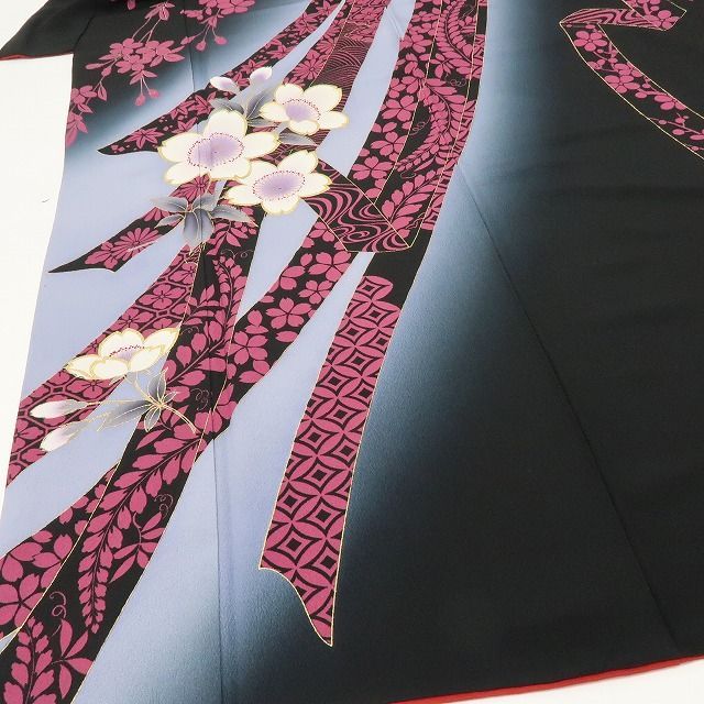 六花-RIKKA- 美品 正絹 桜 トールサイズ❀歌を歌う桜美人❀振袖 着物