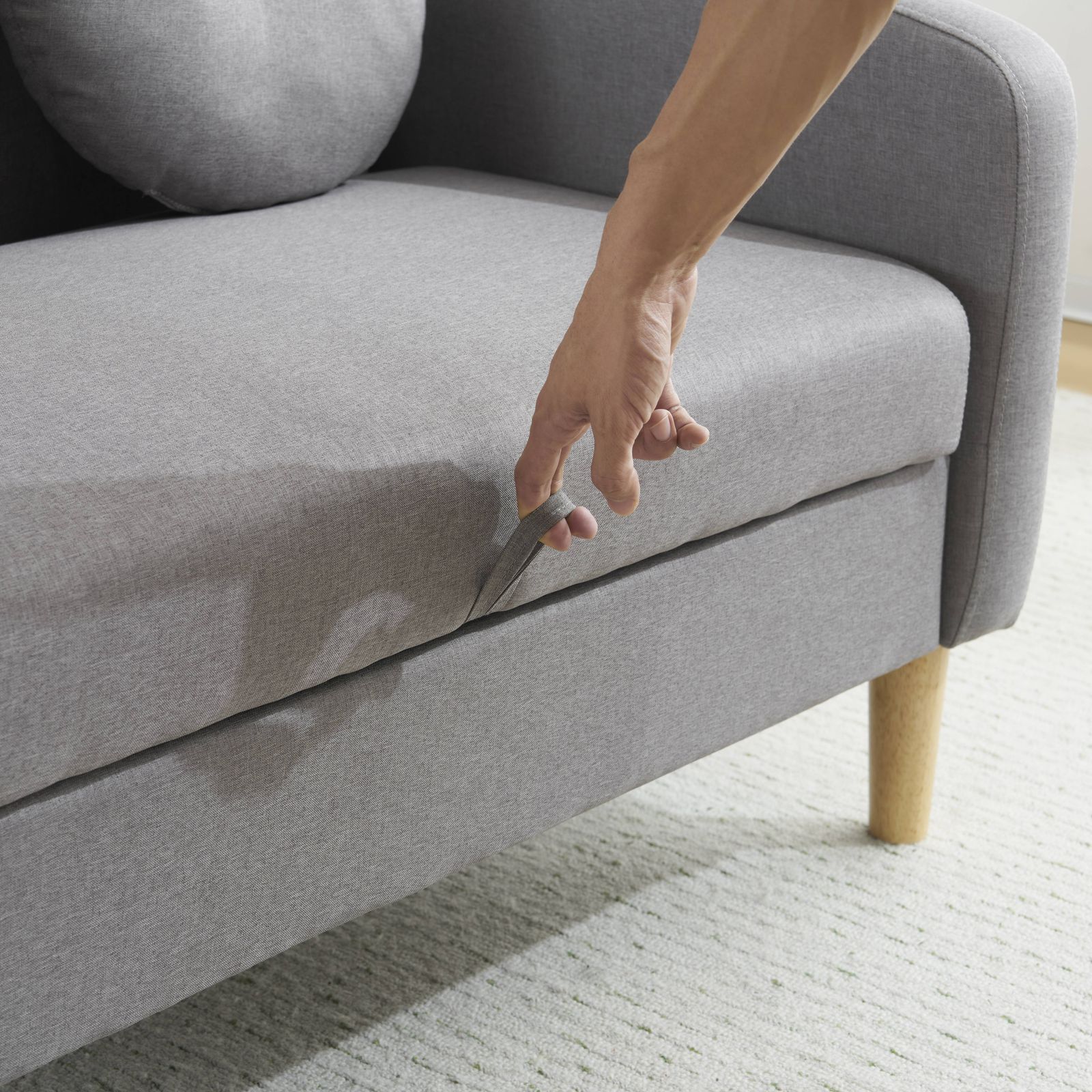 クッション2個付き ローソファ