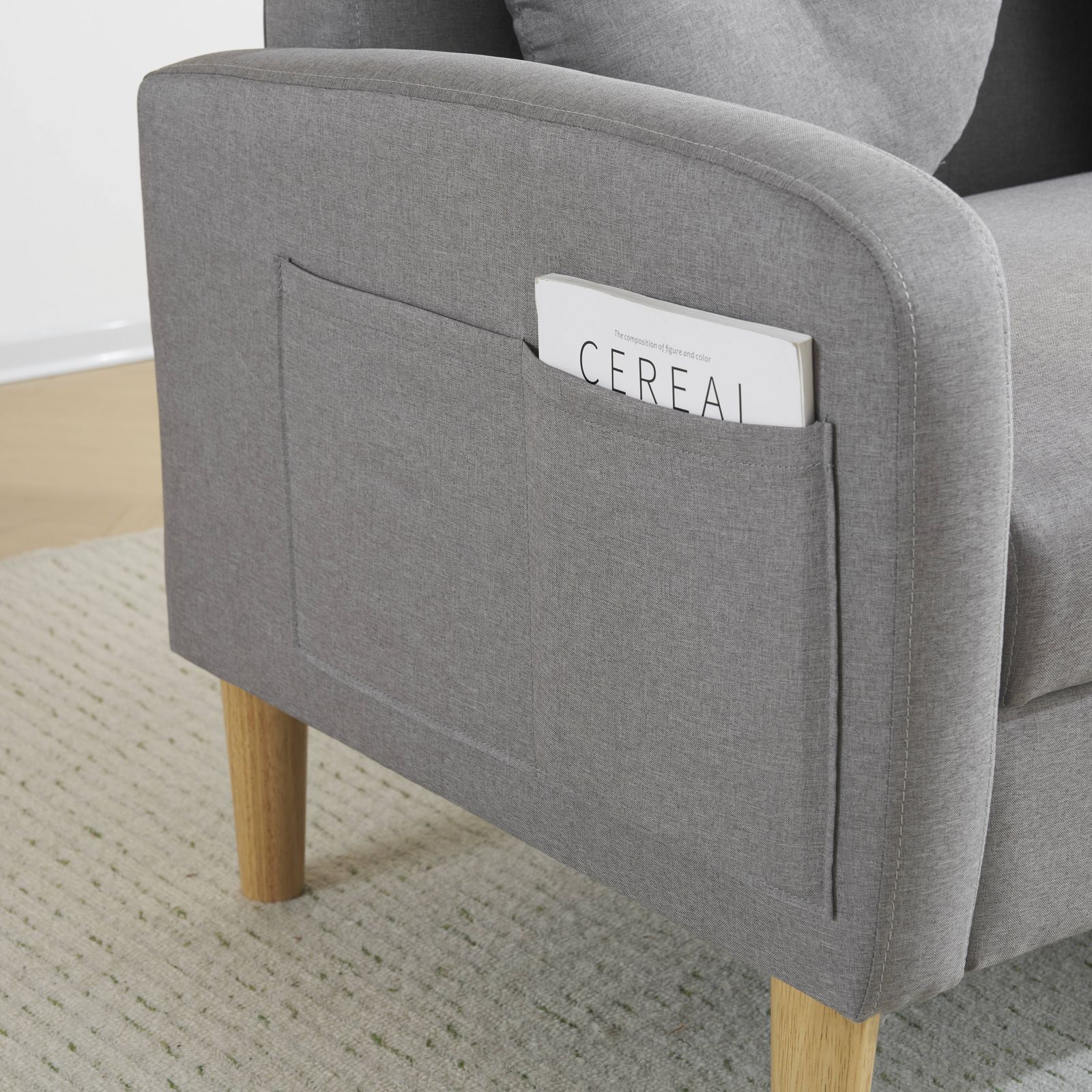 クッション2個付き ローソファ