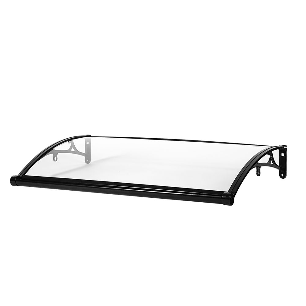 TYPE A 64*123 cm 透明 雨よけ 屋根庇 雪対策 ひさし 組立が簡単 雪よけ テラス 玄関 梅雨対策 住宅用 パティオ日除け 後付け 雨雪パネルをミュート ブラケット付き キャノピー サンシェッター