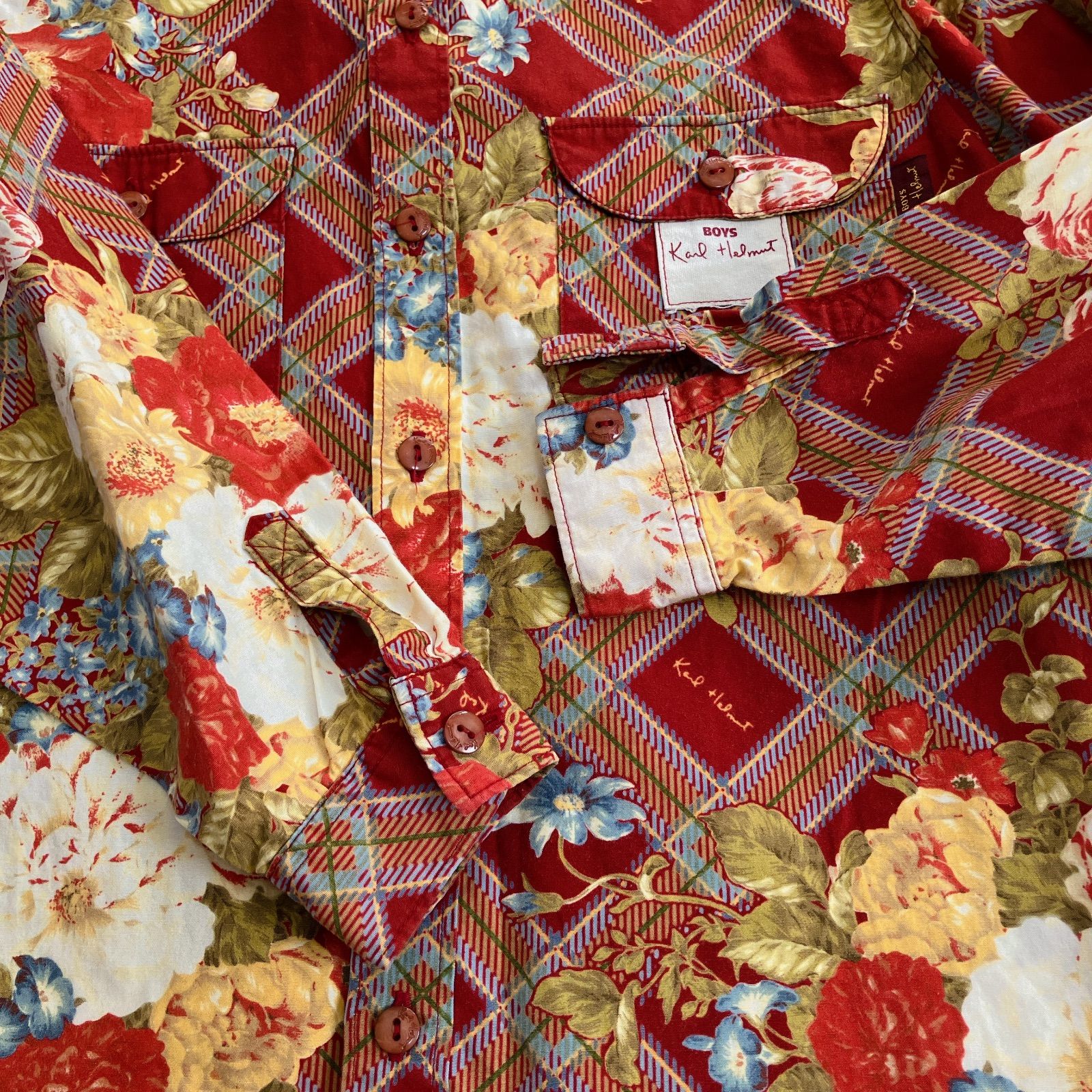 ピンクハウスのブ―ケ柄ブラウス ピンクハウスのブ―ケ柄ブラウス ピンク