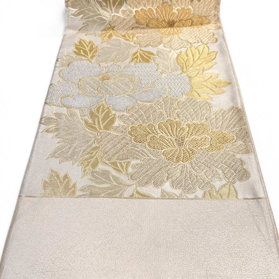 本場筑前博多織 未着用 袋帯 牡丹 着物 012b p ms - メルカリ