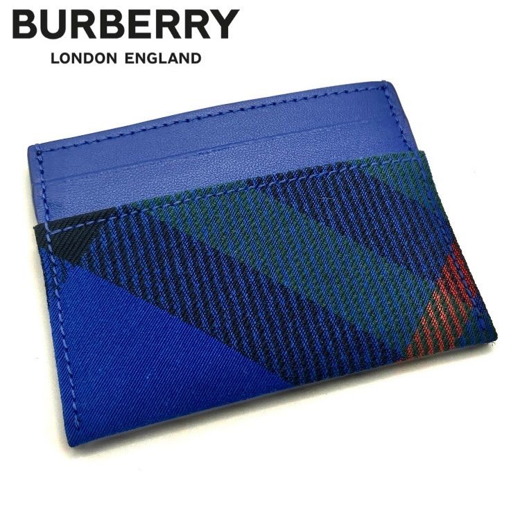 BURBERRY バーバリー チェックカードホルダー ブルー