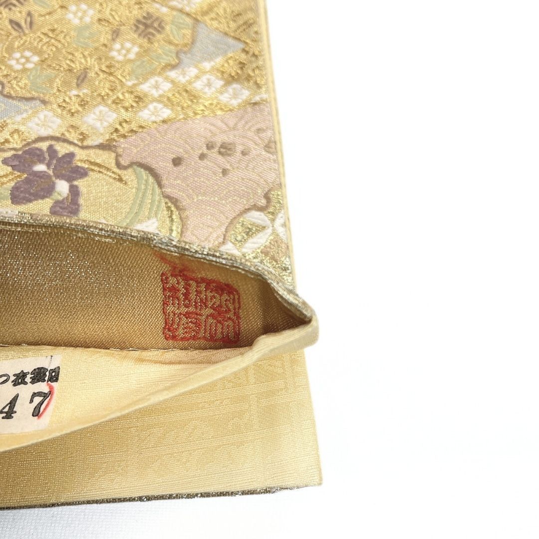 ブランド帯　袋帯　唐織　辻ヶ花　雪輪　菖蒲　着物　012b p ms ブランド帯 袋帯 唐織 辻ヶ花 雪輪 菖蒲 着物 012b p ms 【公式通販】