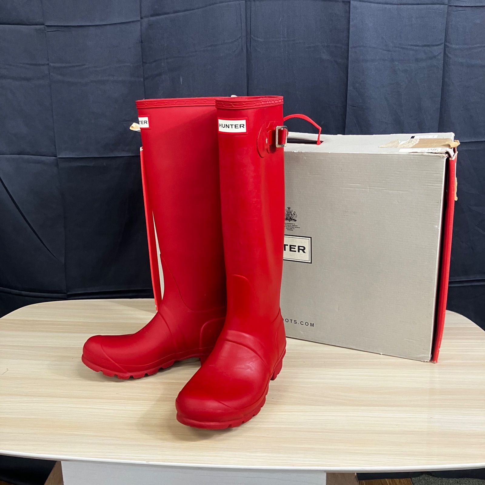 HUNTER 長靴 バックル付き 美品 値下げ交渉可能】HUNTER ハンター 長靴 レインブーツ バックル付き