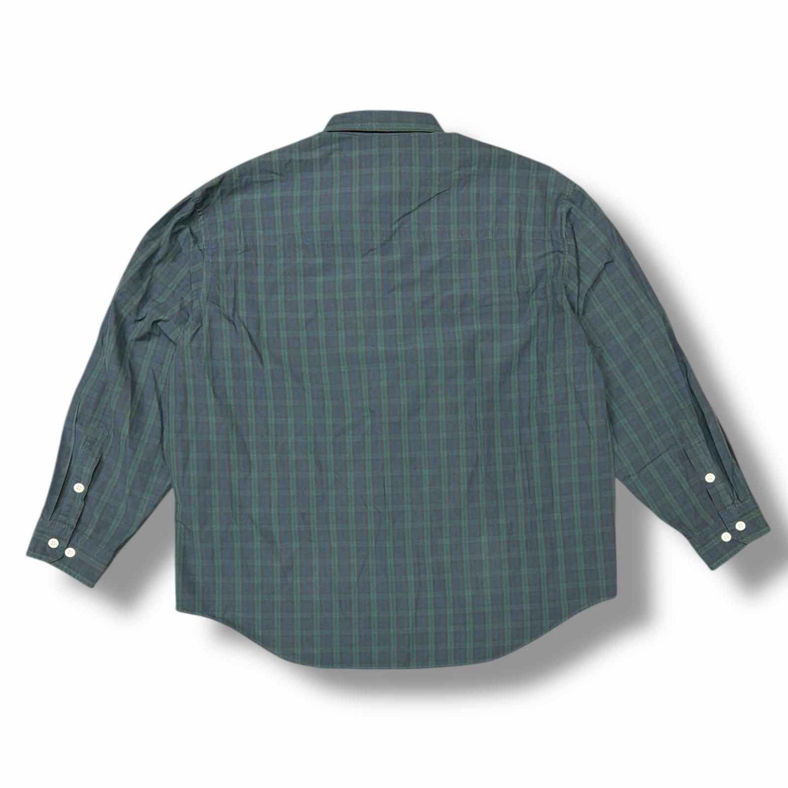 長袖チェックシャツ