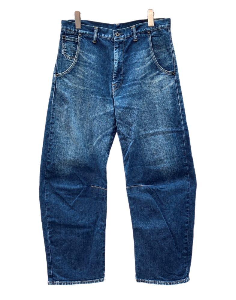 ワイズ Y s Denim Pants デニム パンツ ジップフライ 立体裁断 ワイド ジーンズ YOHJI ズボン インディゴ 青 無地 YD-P 03-005 ブルー サイズ 2 104 MB-437