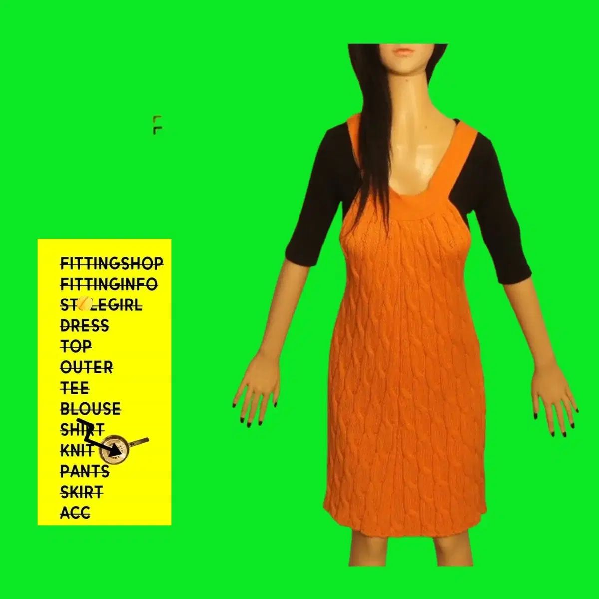 T 1589サロペットワンピース ニットワンピース ケーブル編みワンピース ミニワンピース ヴィンテージワンピース ニット ロング丈