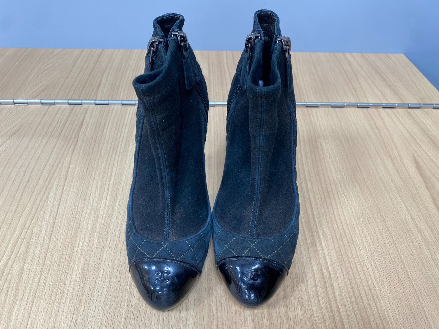 10％クーポン使用可 SP|シャネル ブーツ スエード×レザー 36 C