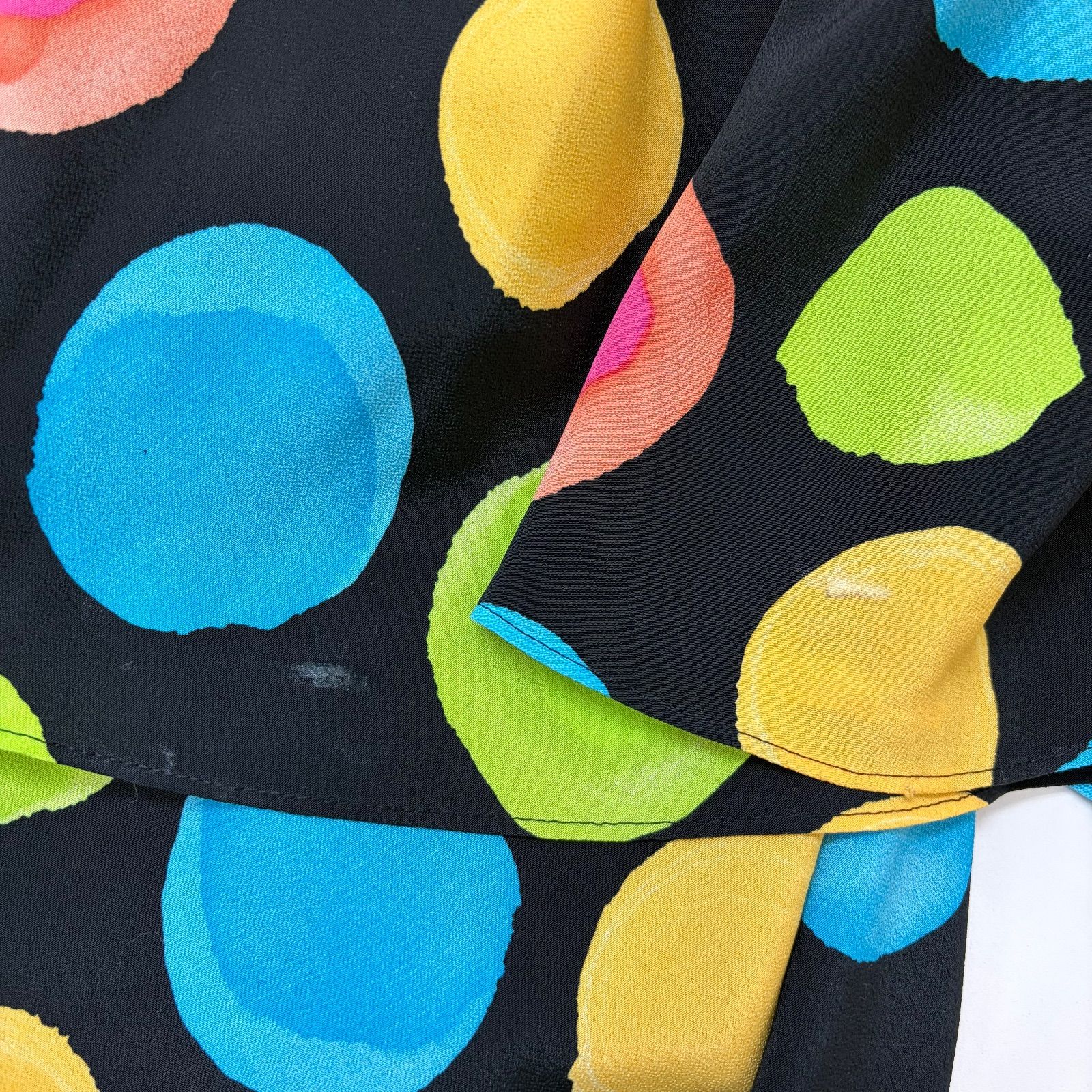 アトリエ貴美恵】 フラメンコ衣装 ドレス フリル 黒 カラフル ドット