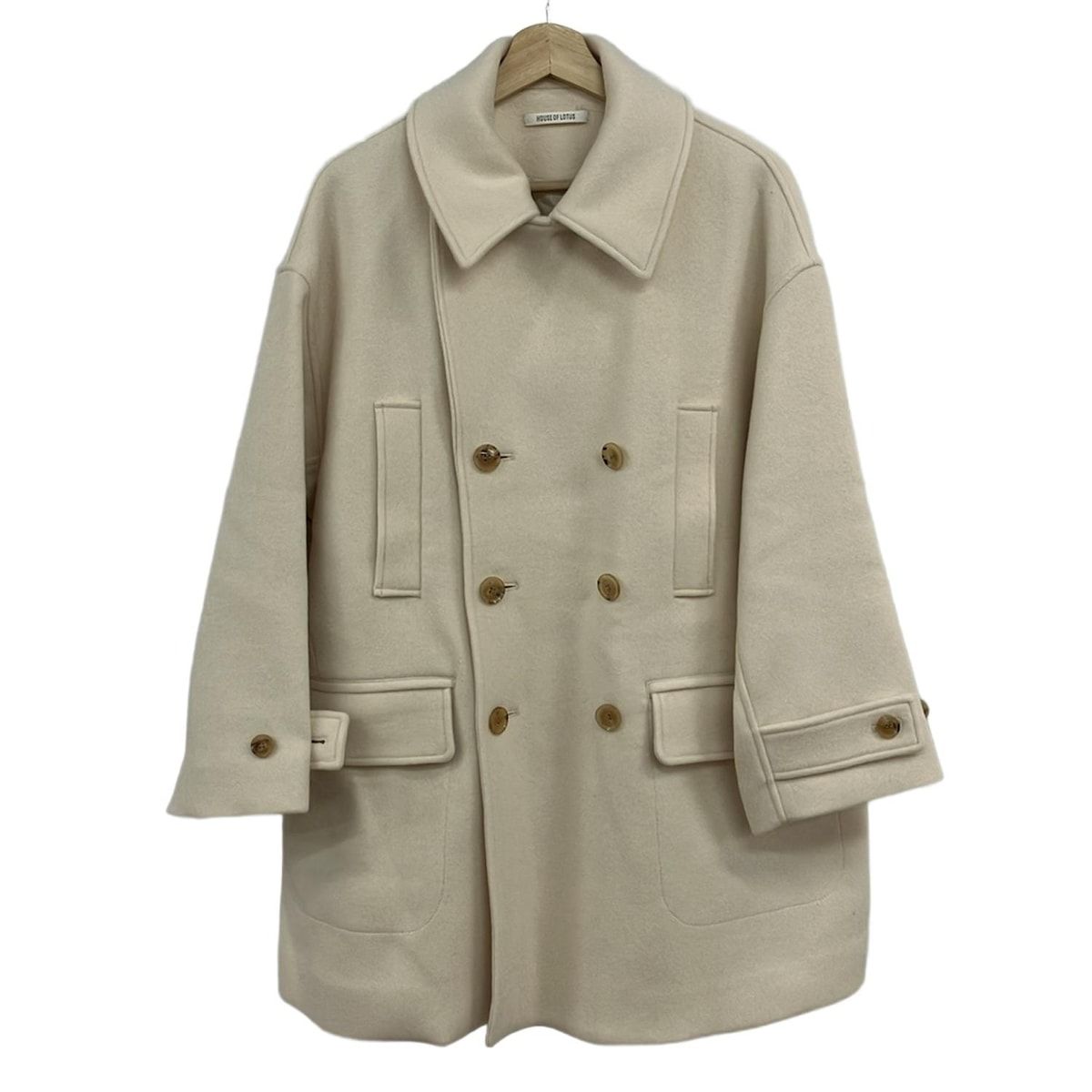 HOUSE OF LOTUS ハウス オブ ロータス Pコート サイズM レディース - アイボリー