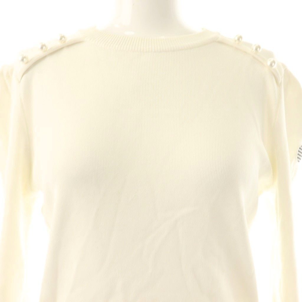ボーダーズアットバルコニー BORDERS at BALCONY PEARL ROUND NECK TOP