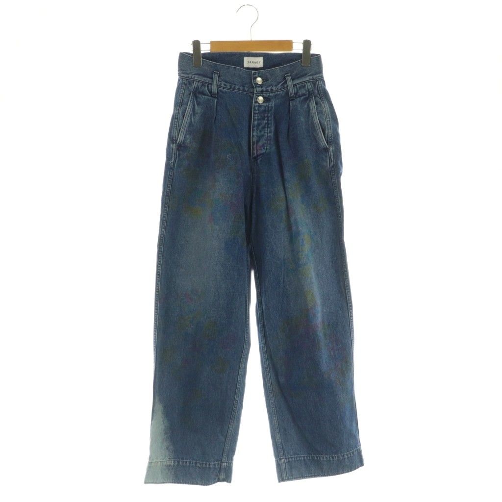 タナカ TANAKA THE WIDE JEAN BLOOM デニムパンツ ワイド 25 ブルー |HK OS
