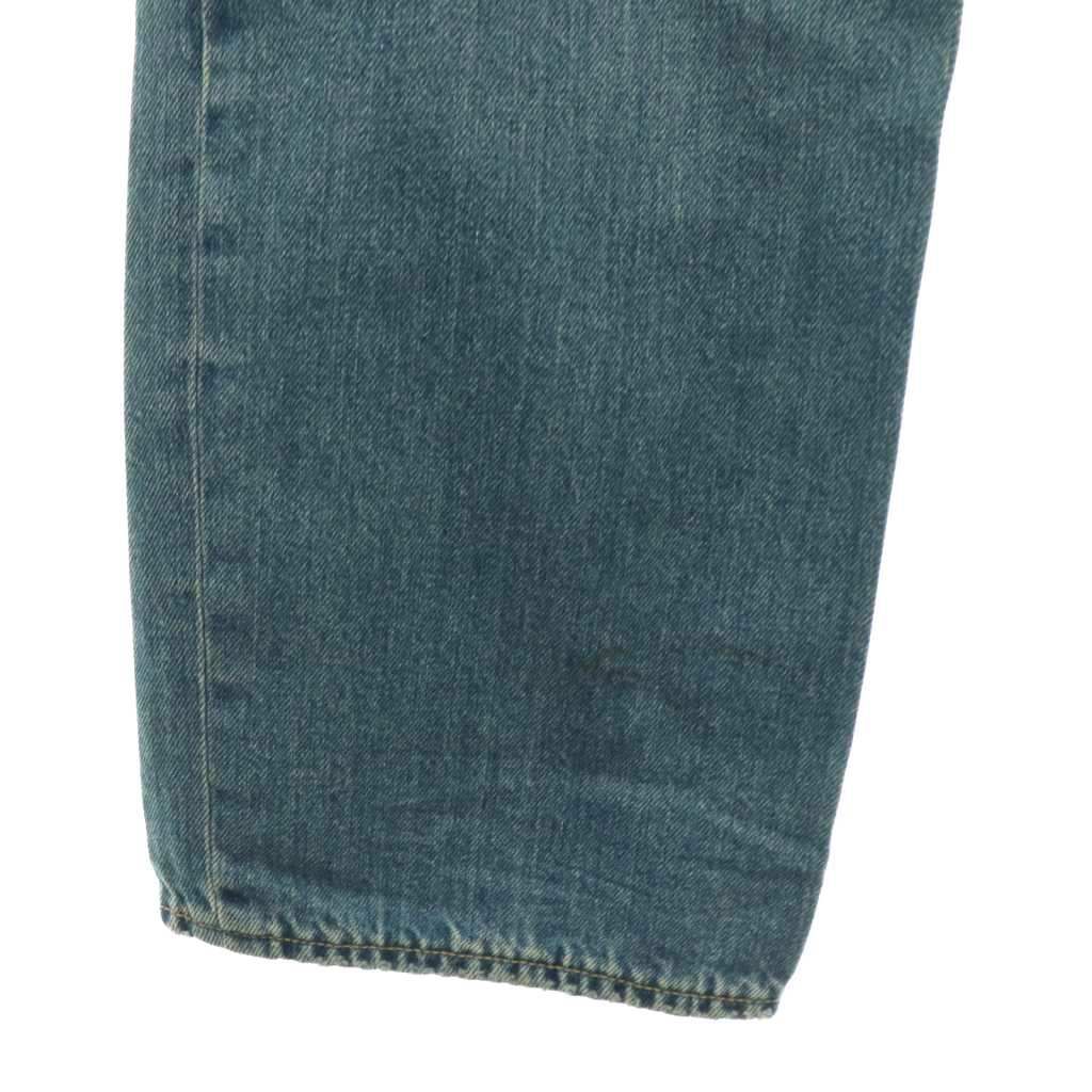  ヒステリックグラマー GLAMOUR HYS DOLL刺繍 ロールアップデニムパンツ ストレート 25 ブルー |HK OS デニム ジーンズ パンツ