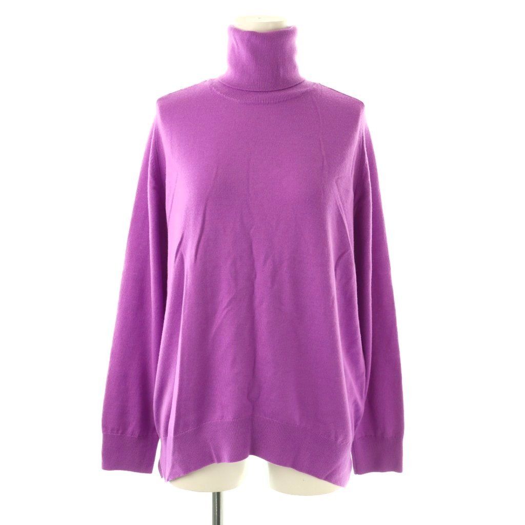 ドゥロワー Drawer 14 G天竺タートルネックニット セーター 長袖 パープル |HK OS