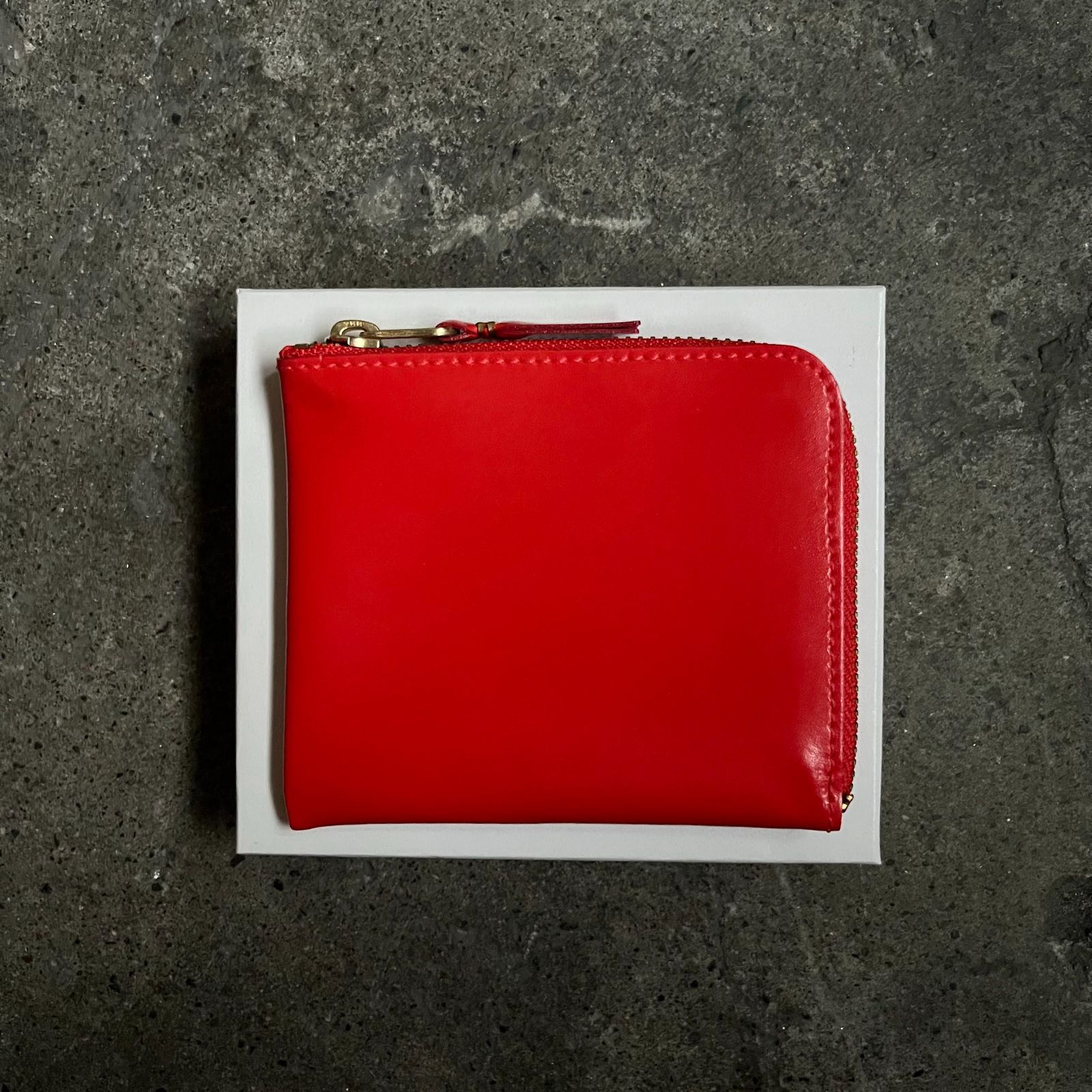 COMME des GARCONS L字ジップウォレット レッド コムデギャルソン 財布