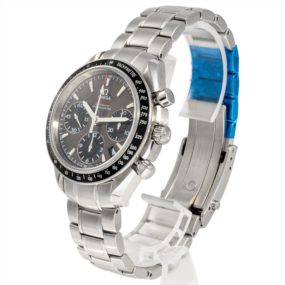 オメガ OMEGA 323.30.40.40.06.00﻿1 スピードマスター デイト クロノグラフ 腕時計 ブラック文字盤 SS メンズ