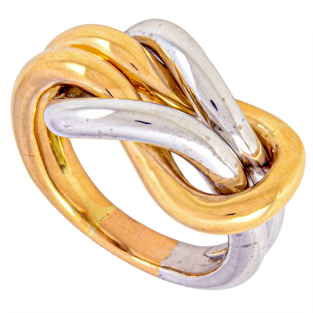 カルティエ Cartier インフィニティ ヴィンテージ リング 指輪 約10号 K 18 YG 14.0 g WG イエローゴールド ホワイトゴールド コンビ